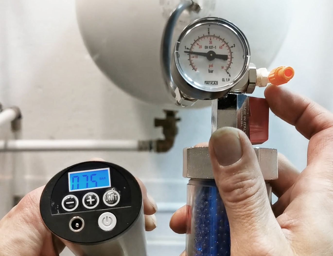 MAG-REFILL-SET / Gefäss-Füller mit Akkukompressor – Gefäßfüller