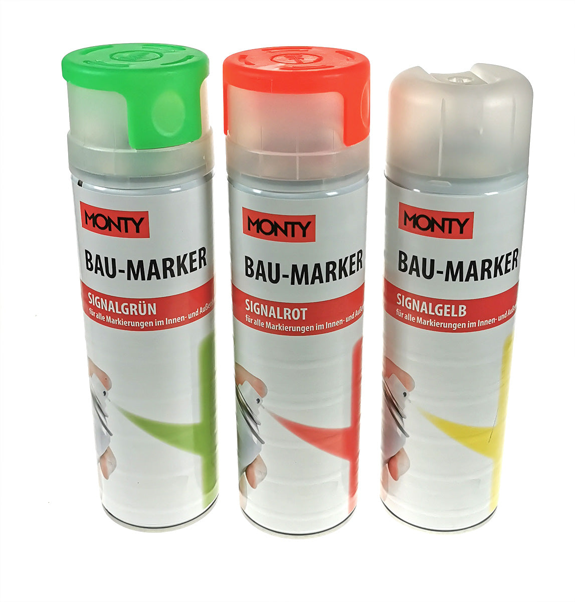 MONTY BAU-MARKER LEUCHTGRÜN Aerosoldose 500 ml
