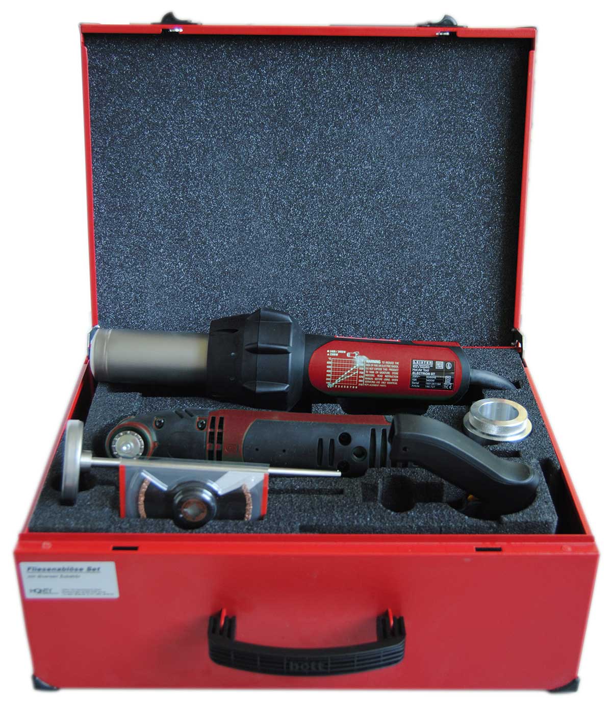 Fliesenablöse-Set FLIESENABLÖSE-SET 40-40 mit Fräse und Heißluftpistole 3,4 kW – Fliesenlösesystem / Induktions-Fliesenl