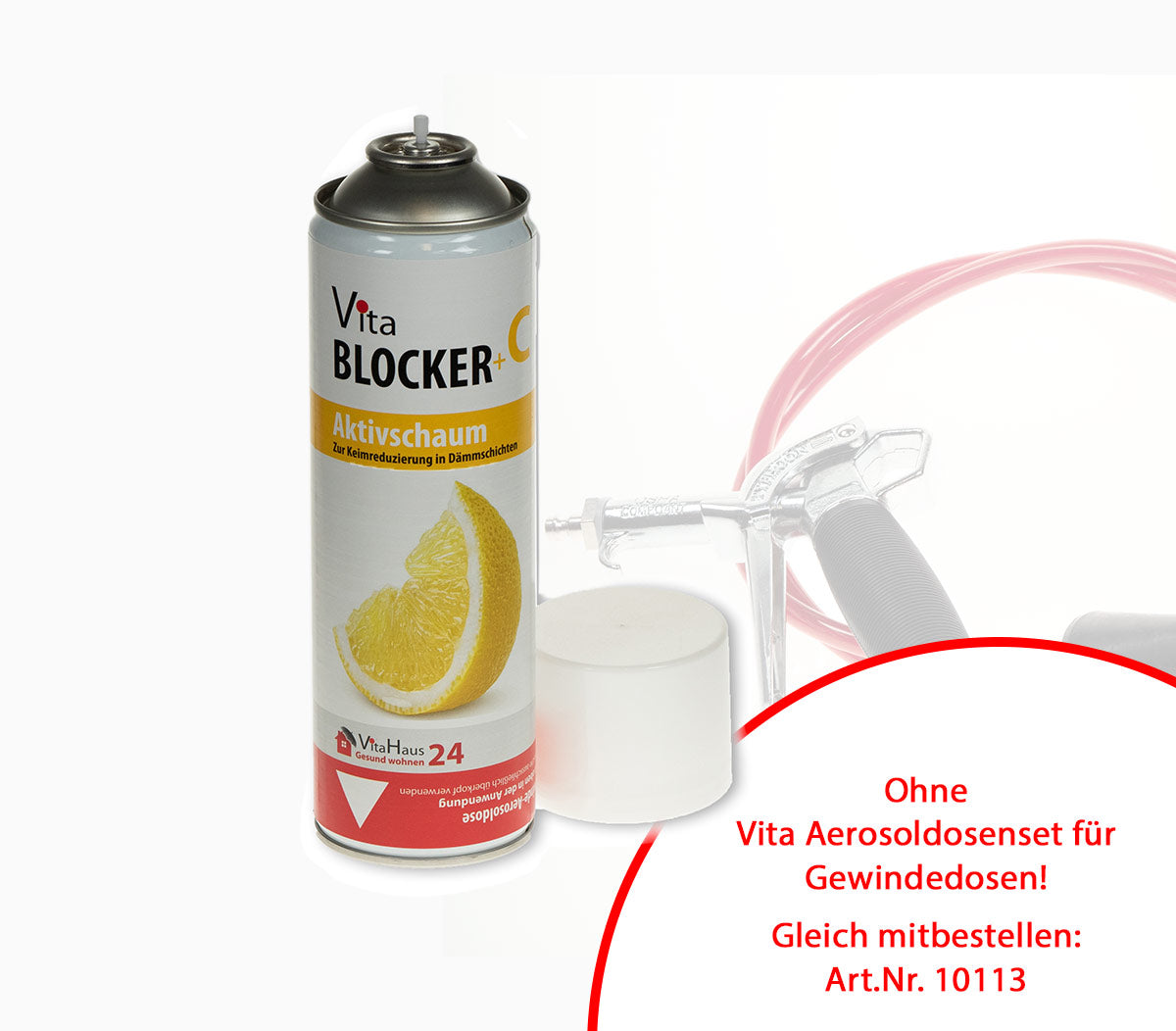 Vita BLOCKER+C Estrich-Dämmschichtdesinfektion Gewinde-Aerosoldose 500 ml – Hohlraumschaumsystem