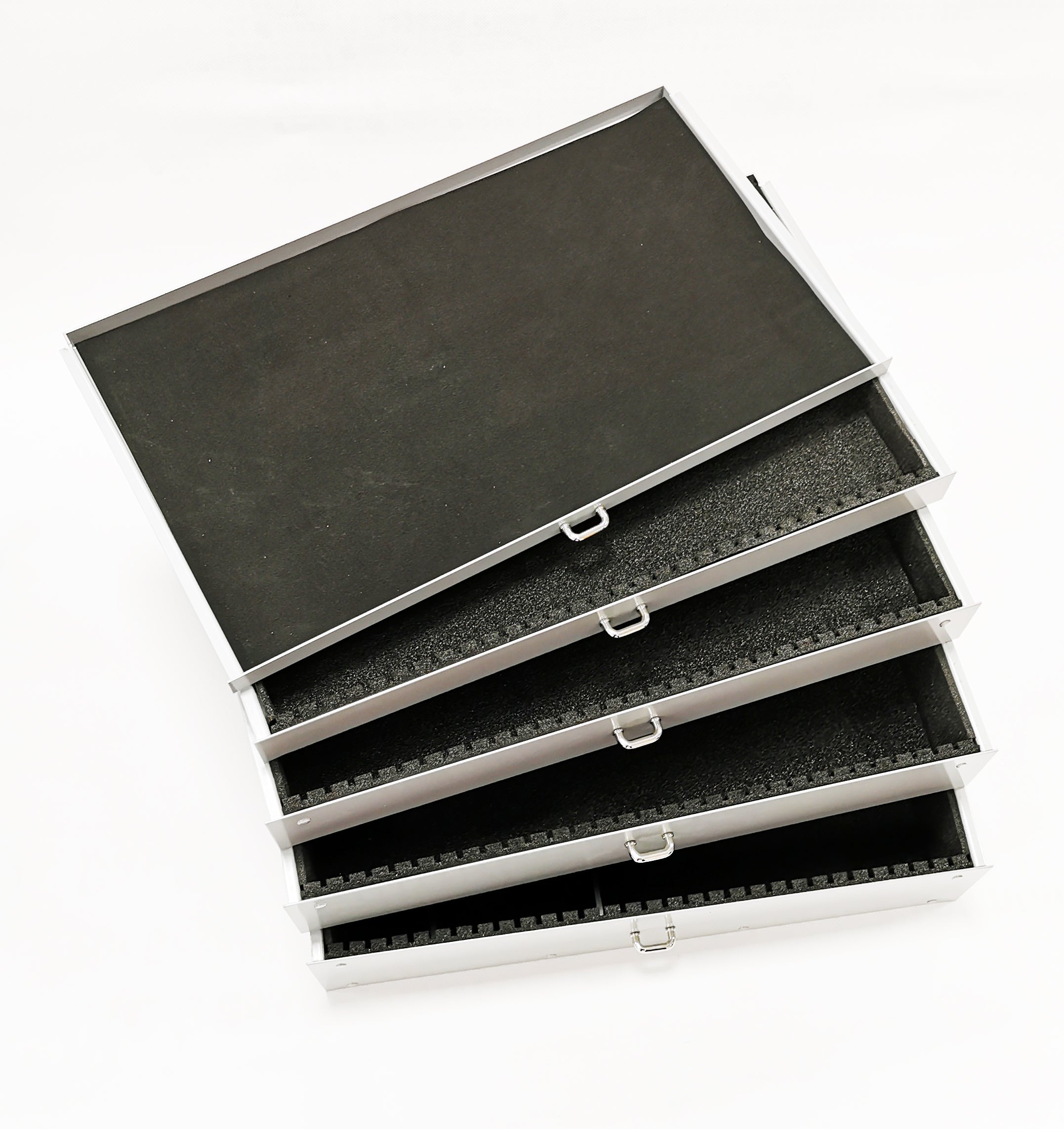 100mm Einschub für Techno Box 485 x284x100mm mit Rillenschaum und 3 Trennstegen