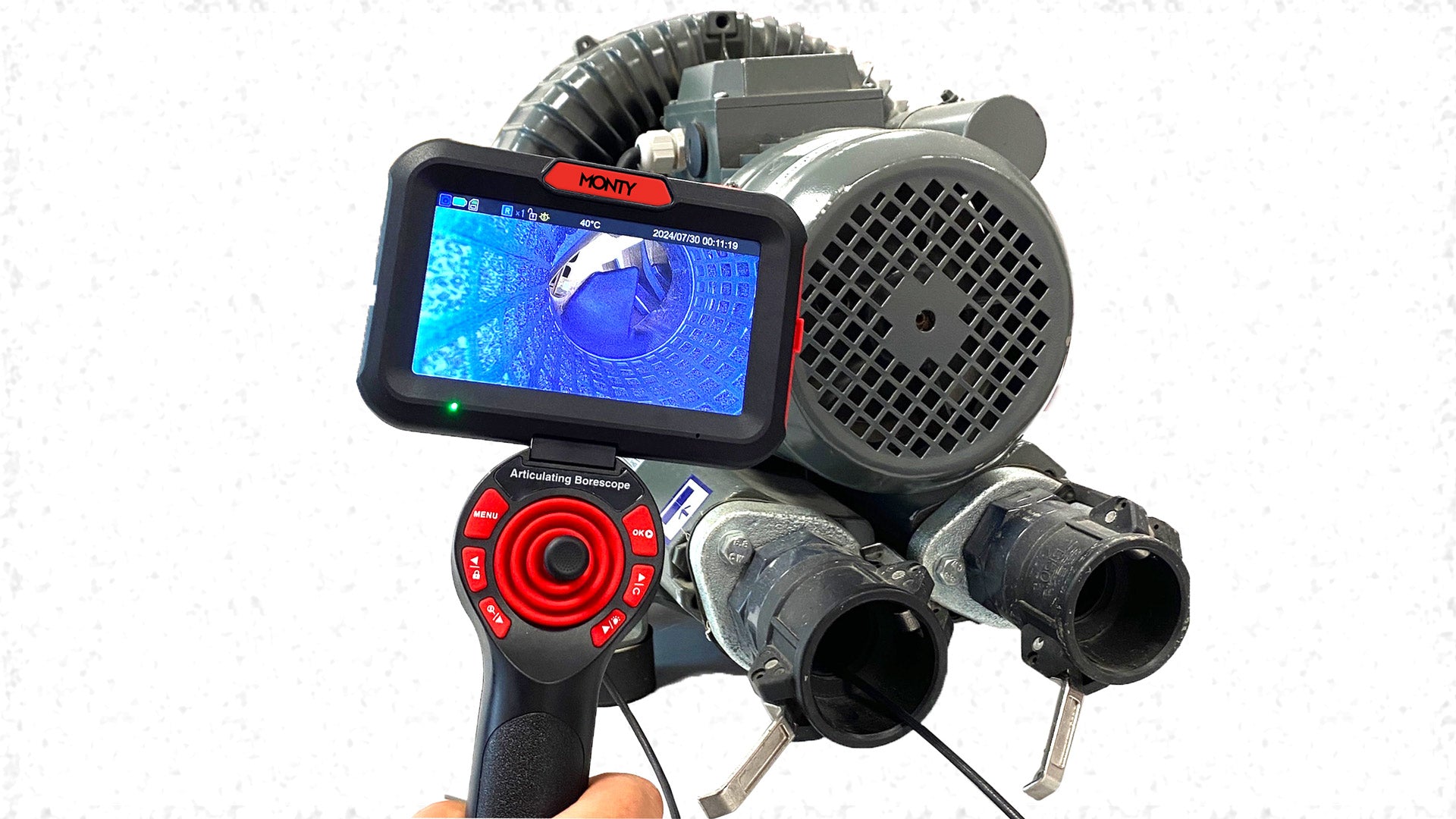 4 Wege FLEX-ENDOSKOP 360, 5" LCD Bildschirm – Artikulierendes / Endoskopkamera