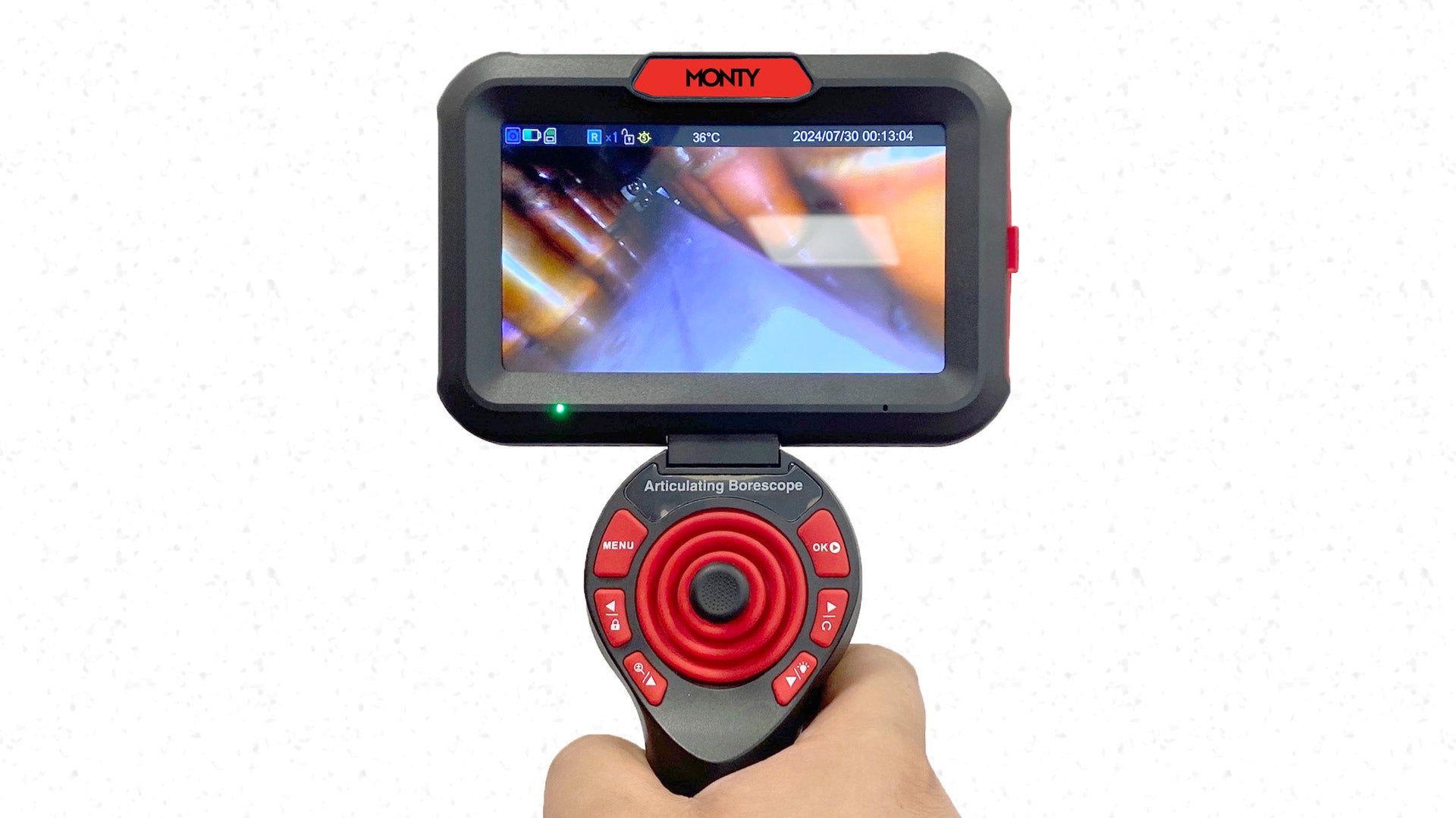 4 Wege FLEX-ENDOSKOP 360, 5" LCD Bildschirm – Artikulierendes / Endoskopkamera
