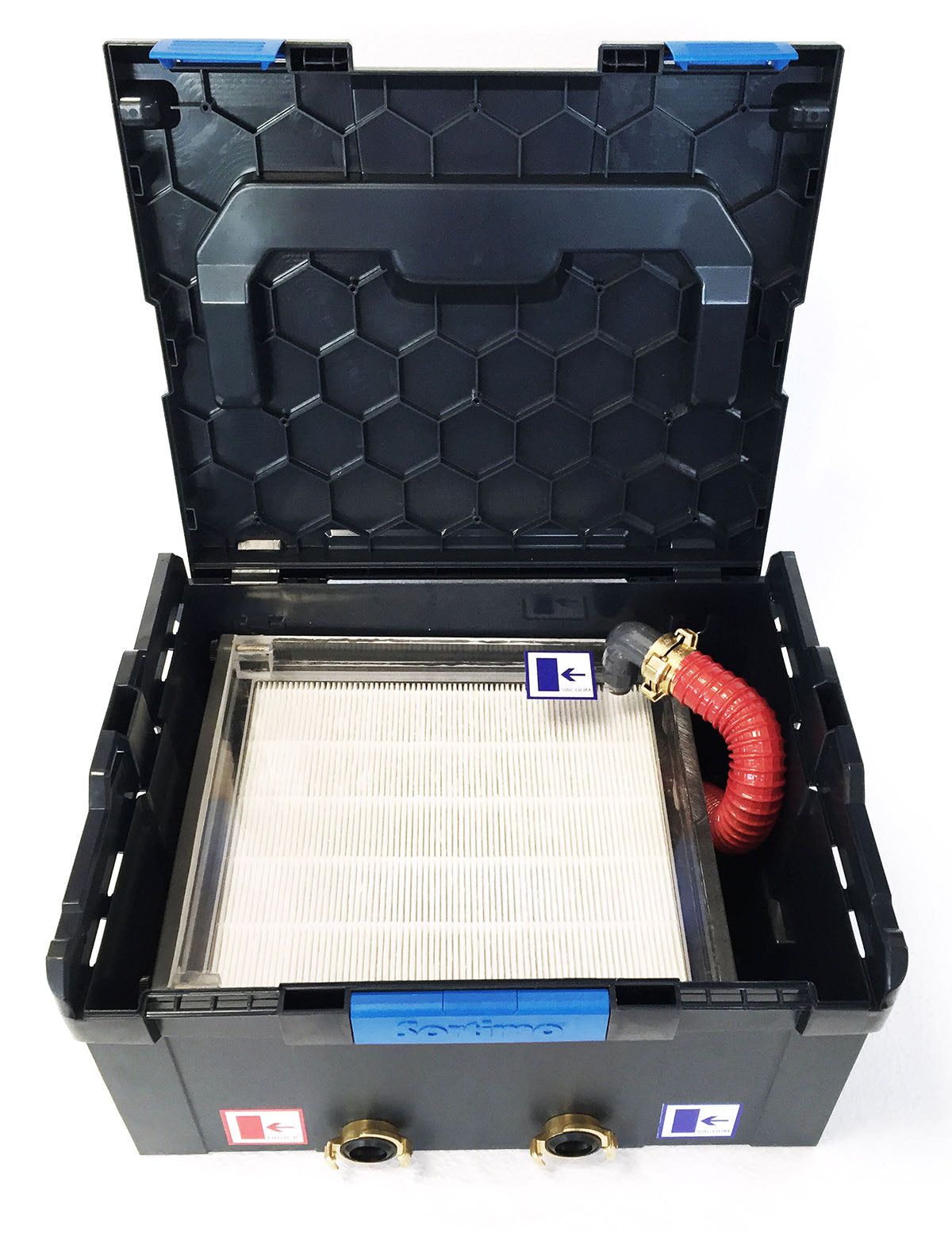 CTF-Feinfilterbox  Plexiglas druckfest mit Filter im Sortimokoffer