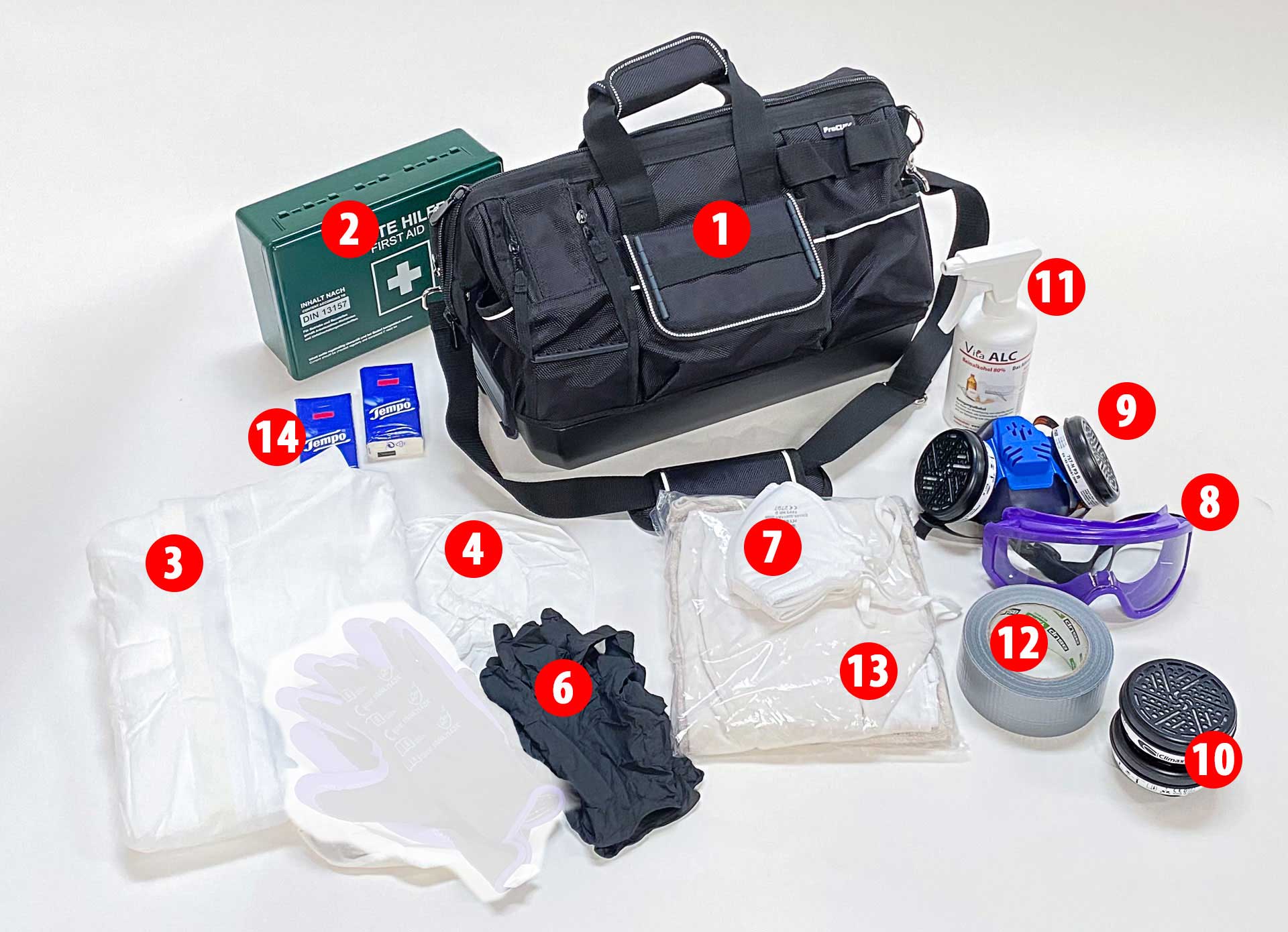 PSA-Tasche (PSA-1 BAU) – PSA-Komplettset – Persönliche Schutzausrüstung