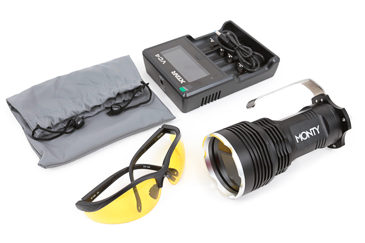 UV-Check-Set – Färbemittel mit UV-Leuchte / Leckortungstechnik