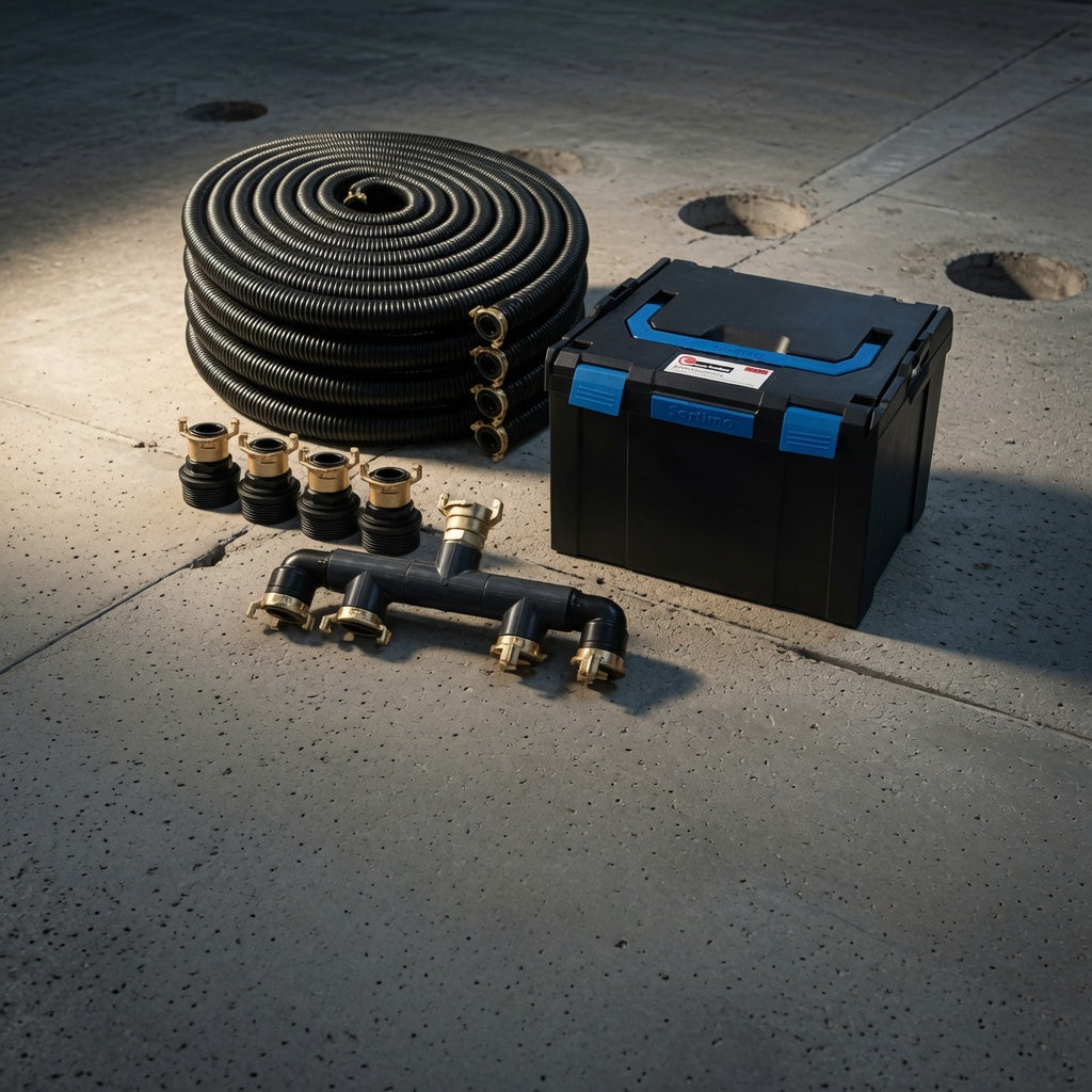 Dämmschichttrocknung Schlauchsystem mit Adapter-Set