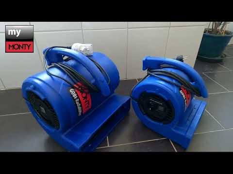 Turbolüfter TL 1000 - Im Sixpack 1 x geschenkt – Bauventilator / Radialventilator IP44 für Wassersch – Video