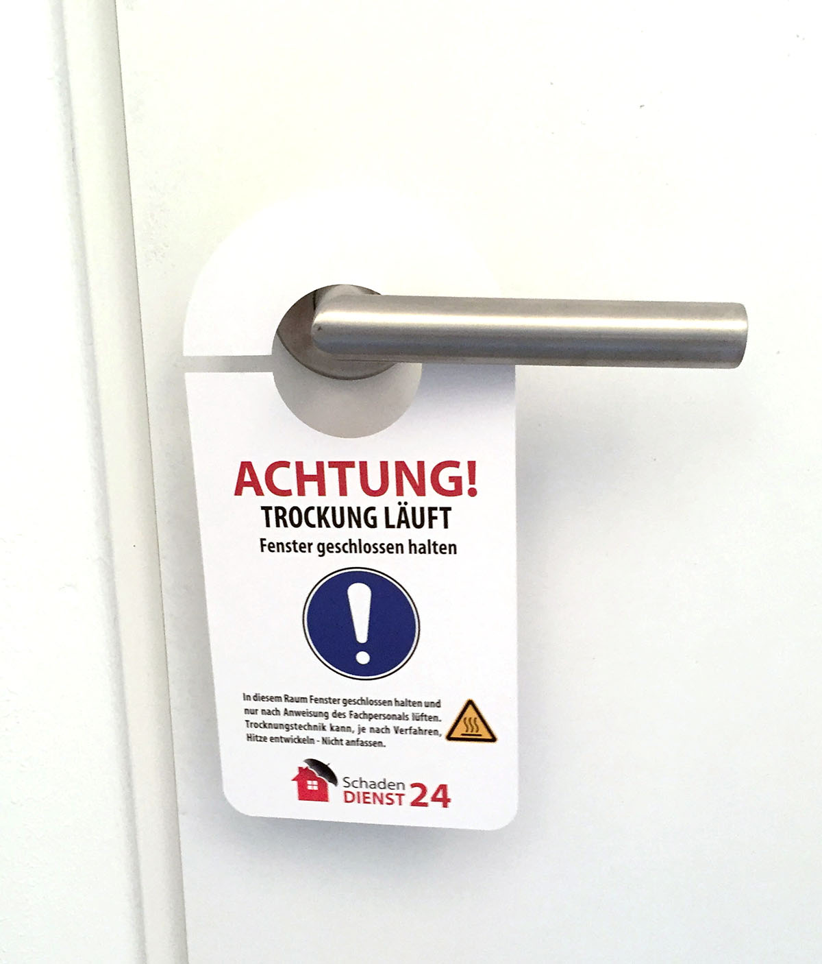 Komplettset 5 x 100 Türanhänger / alle vier Sorten neutral oder mit Logo SD24
