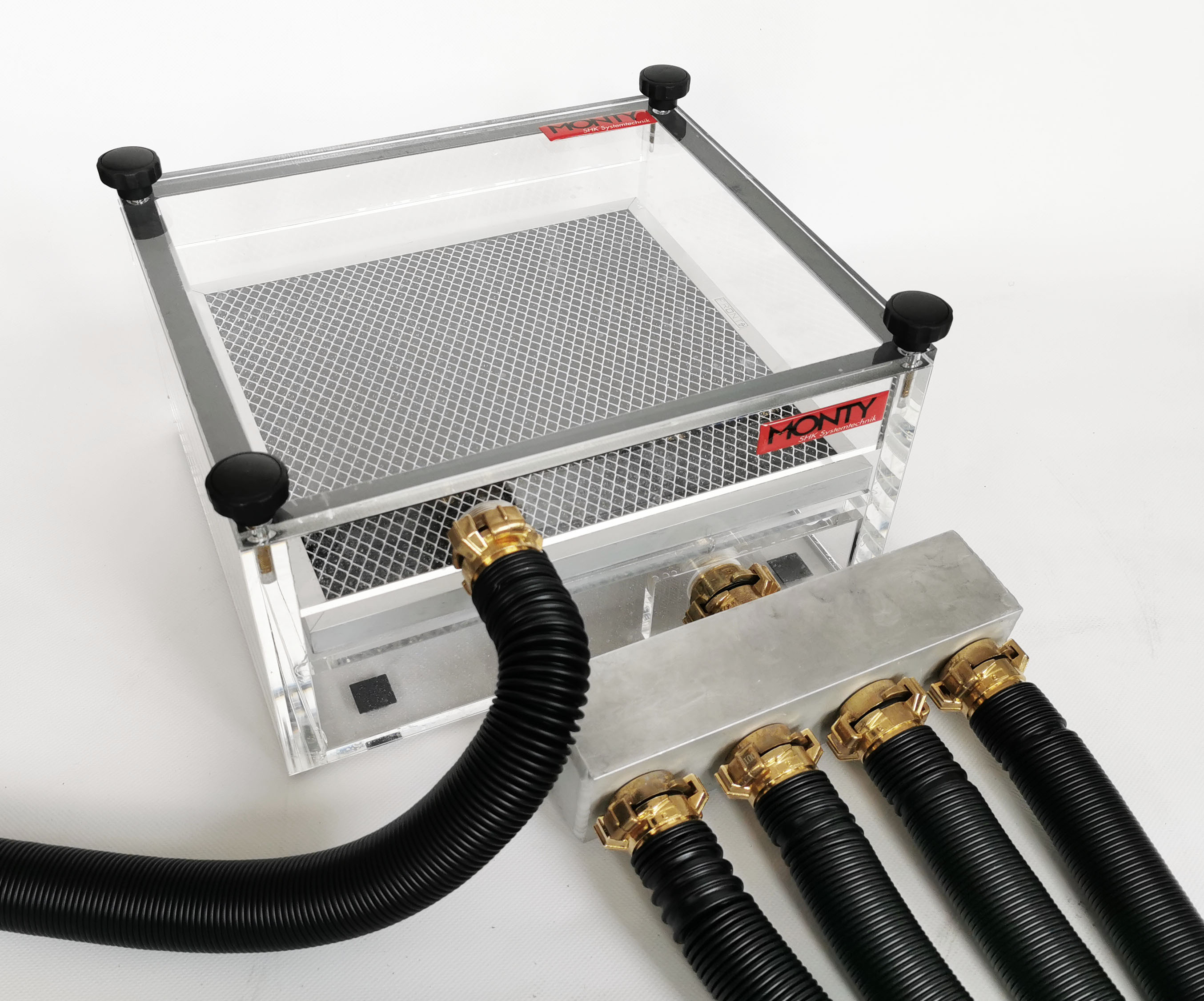 GOBI-W Wasserfalle in der Sortimobox mit 2 Filtern 