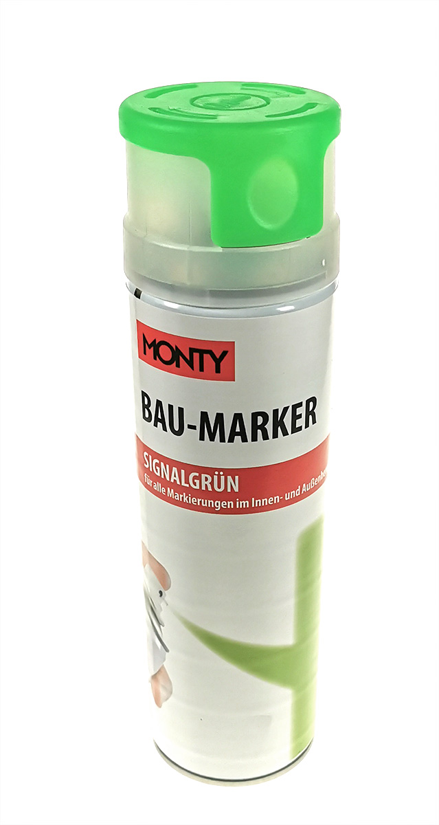 MONTY BAU-MARKER LEUCHTGRÜN Aerosoldose 500 ml 