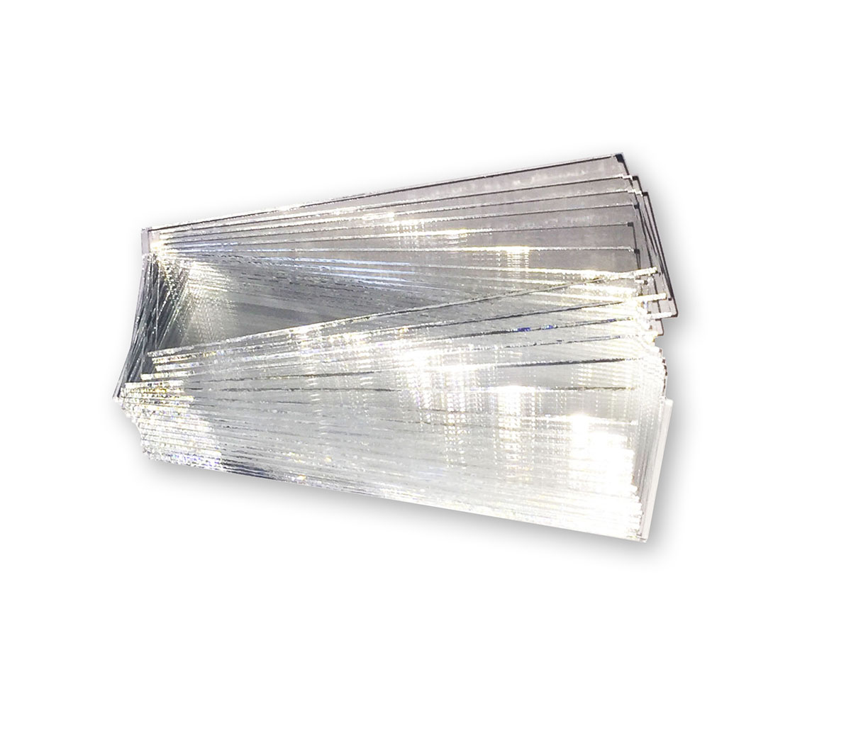 Objektträger aus Packung mit 50 Stück aus Glas 76 x 26 mm für Klebepräparate