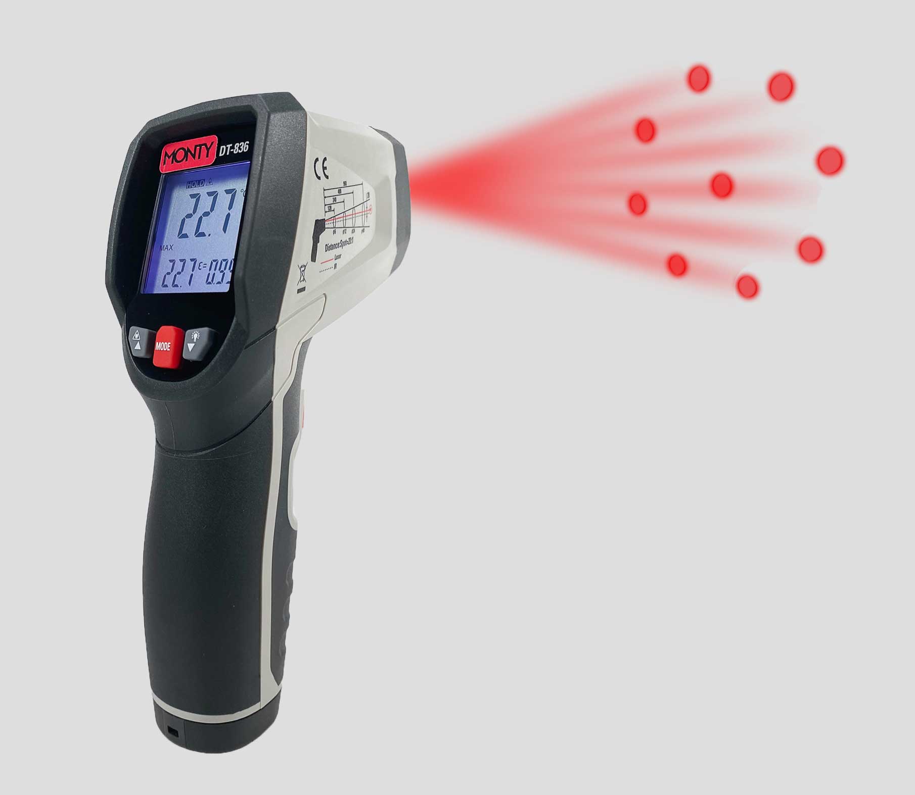 Infrarot-Thermometer RINGLASER mit Tasche