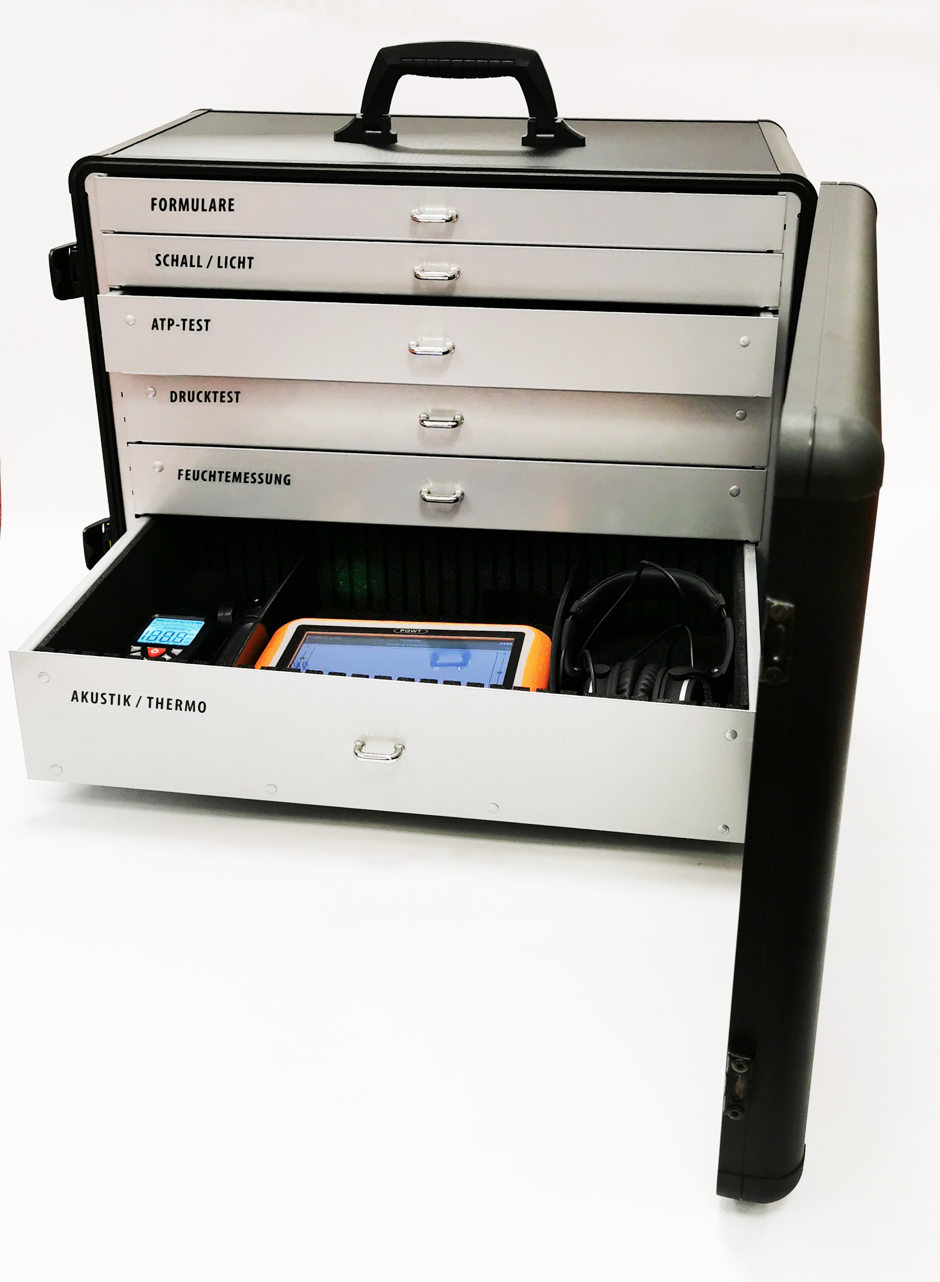TECHNO BOX Komplettkoffer Version A mit Trolley 6x60mm Einschub