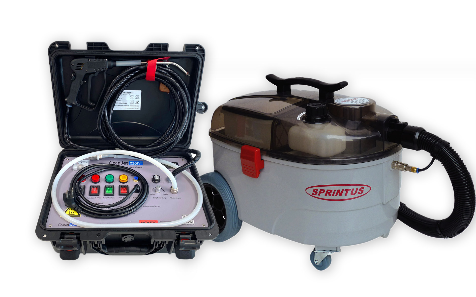 Der mobile Dampfhammer + Sprühsauger SE 7​ im Set